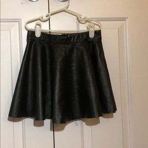 Girls Small Faux Leather Skirt